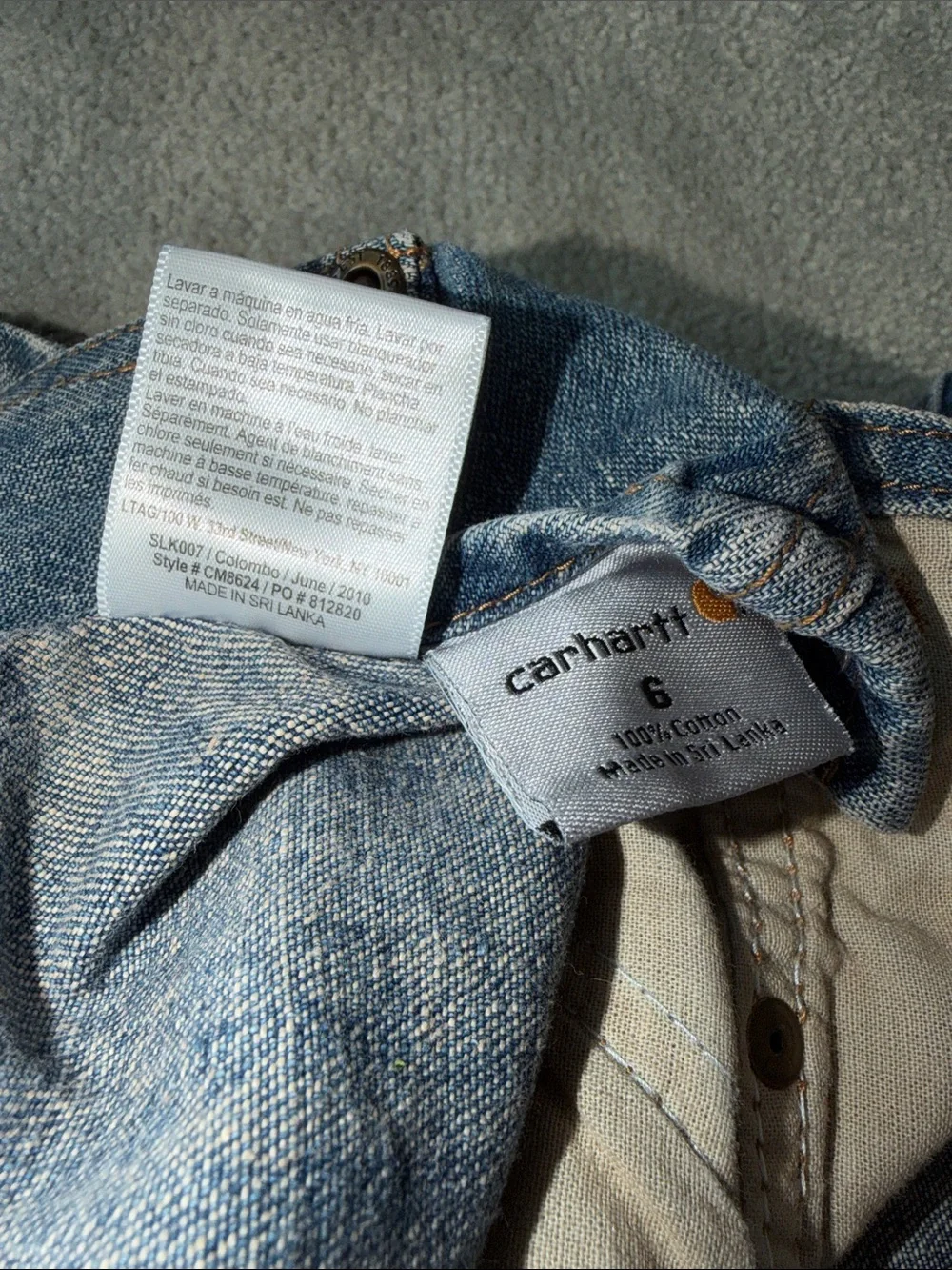 Carhartt Kids Y2K Blue Denim Overalls - 2010